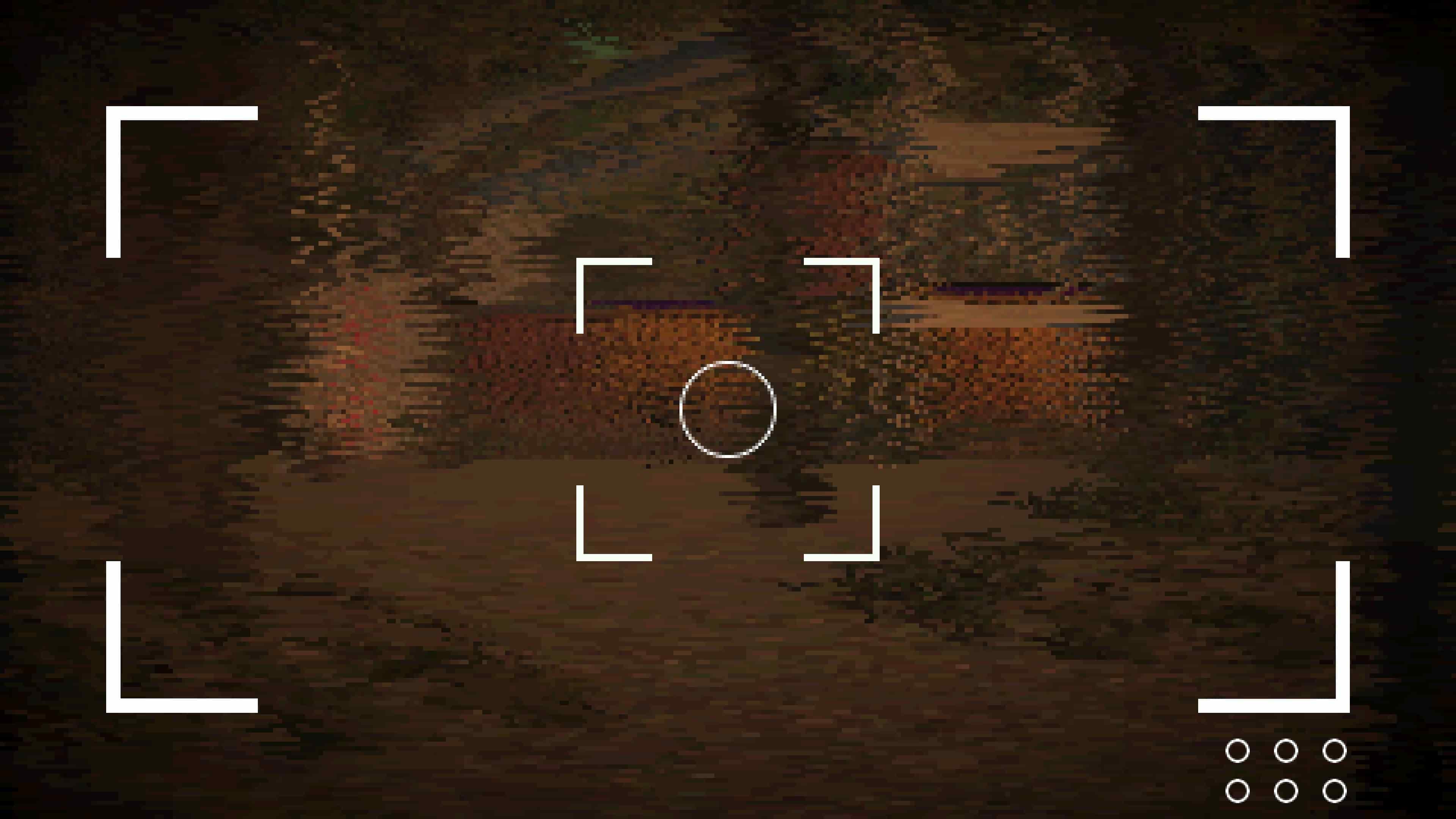 Помехи, когда игрок смотрит через объектив на существо.